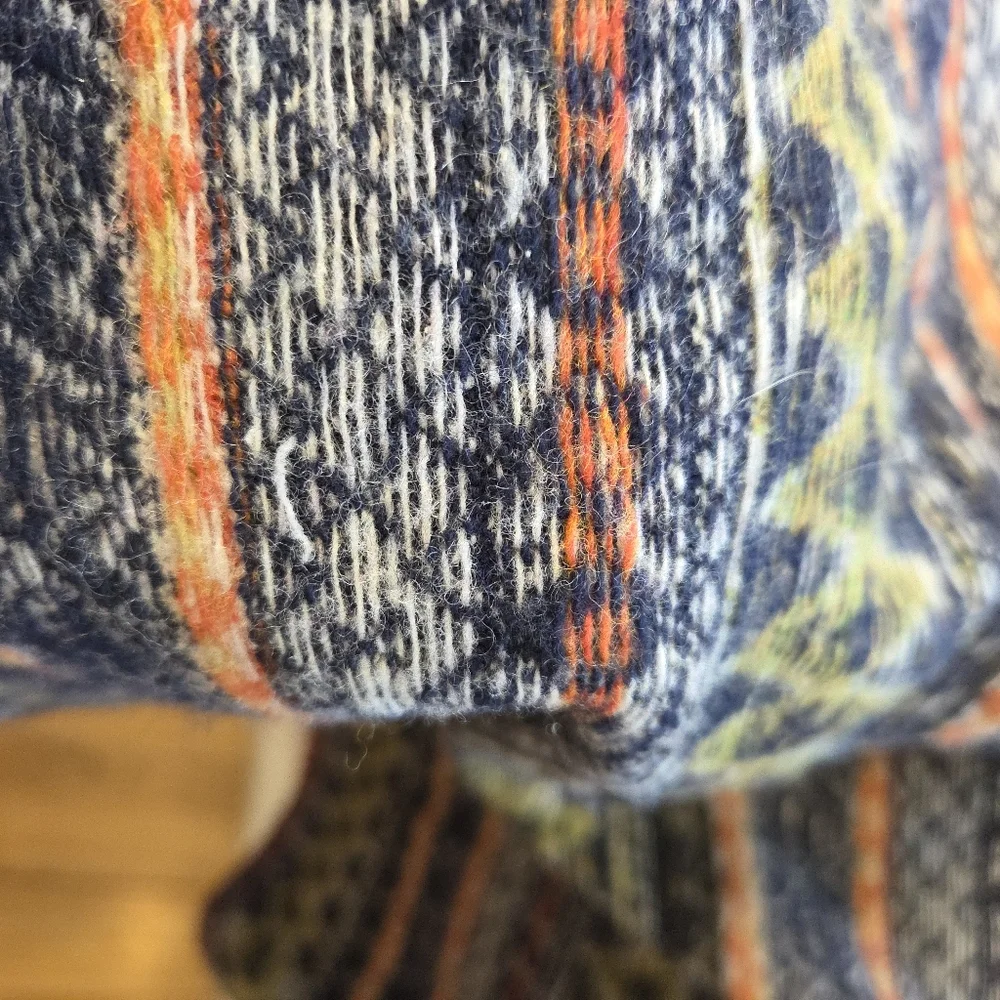 Anthro Angel of the North Faux Fur Collar Long Cardigan Lambswool Sweater XS - Picture 13 of 13